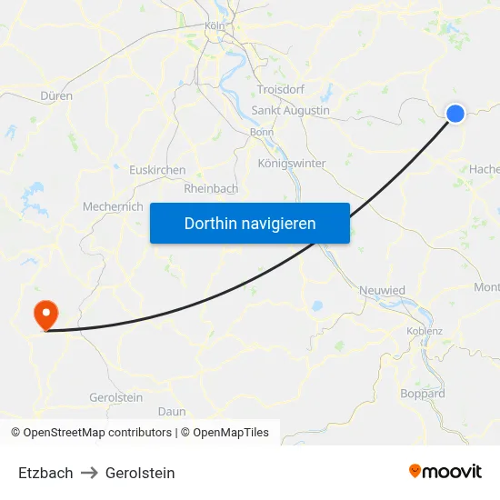 Etzbach to Gerolstein map
