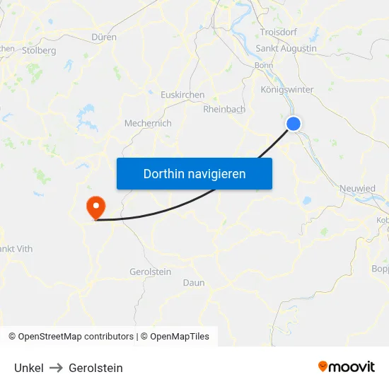 Unkel to Gerolstein map
