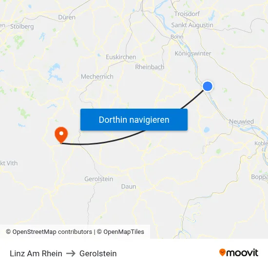Linz Am Rhein to Gerolstein map