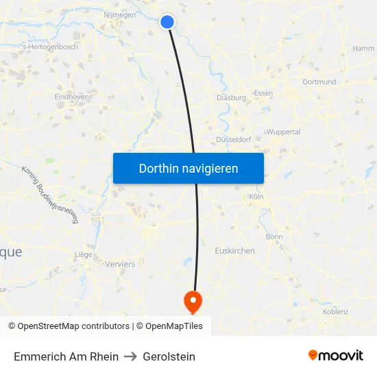 Emmerich Am Rhein to Gerolstein map