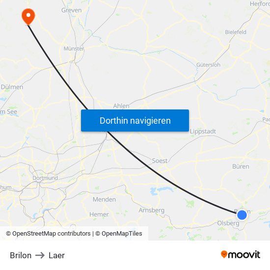 Brilon to Laer map