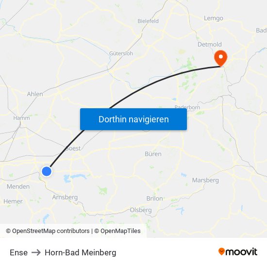 Ense to Horn-Bad Meinberg map