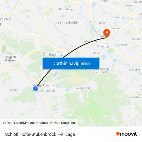 Schloß Holte-Stukenbrock to Lage map