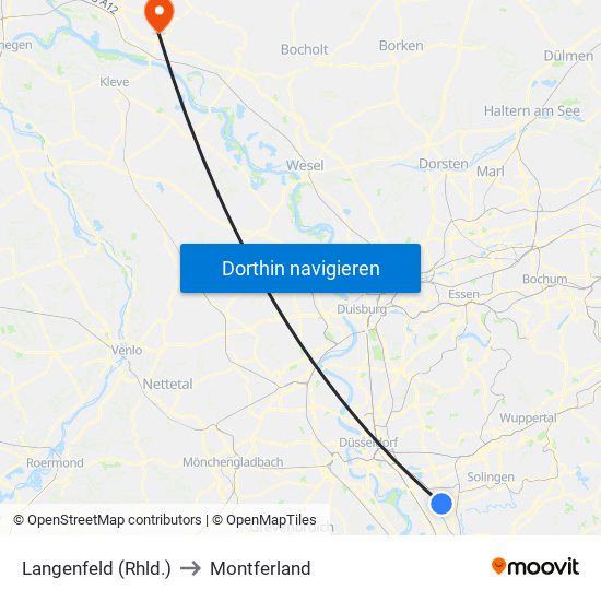 Langenfeld (Rhld.) to Montferland map