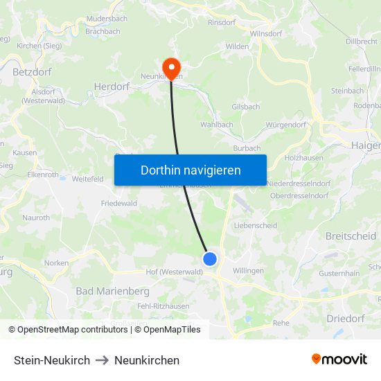 Stein-Neukirch to Neunkirchen map