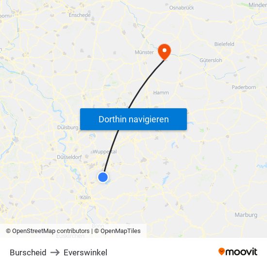 Burscheid to Everswinkel map