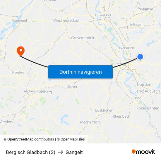 Bergisch Gladbach (S) to Gangelt map