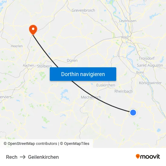 Rech to Geilenkirchen map