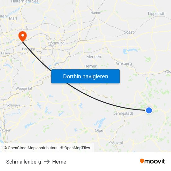 Schmallenberg to Herne map
