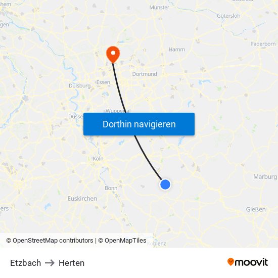 Etzbach to Herten map