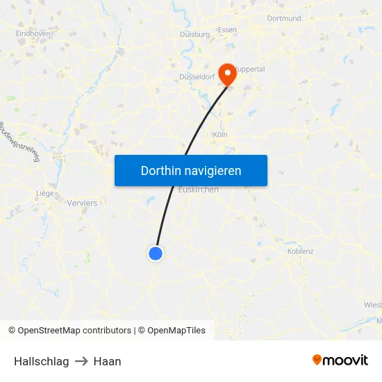 Hallschlag to Haan map