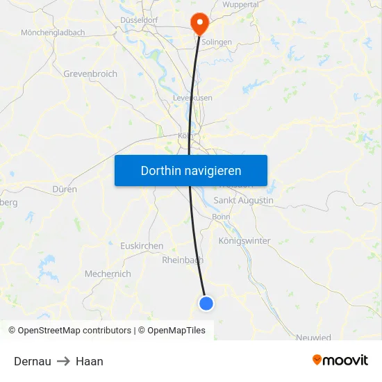 Dernau to Haan map