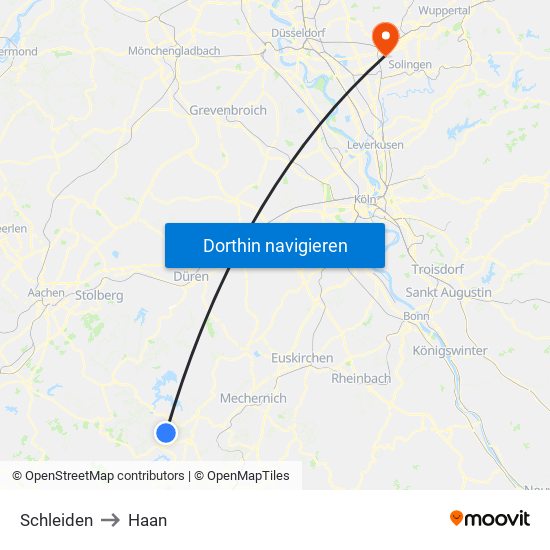 Schleiden to Haan map