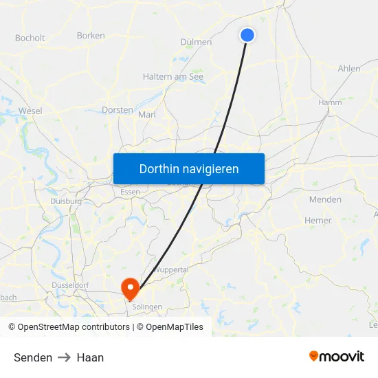 Senden to Haan map