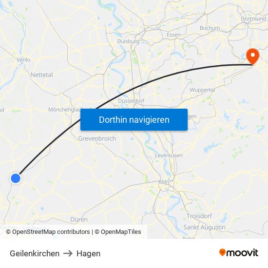 Geilenkirchen to Hagen map