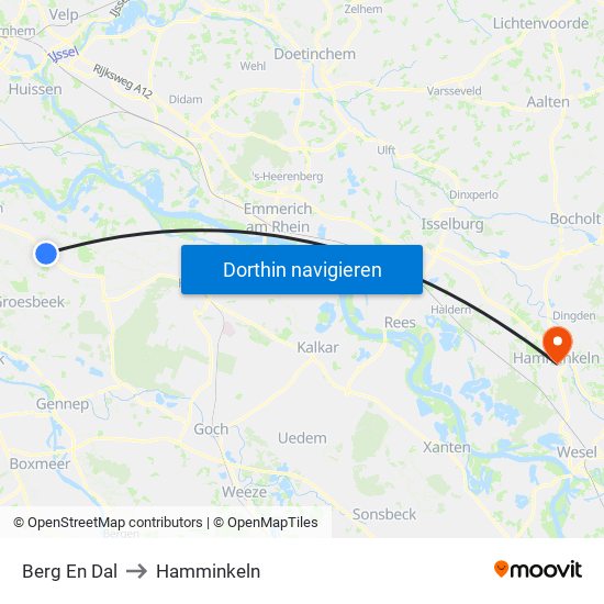 Berg En Dal to Hamminkeln map
