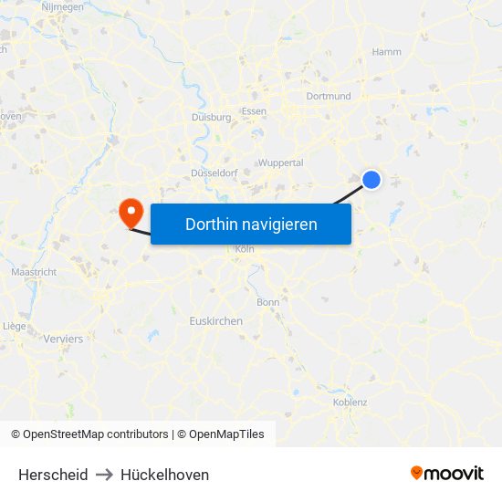 Herscheid to Hückelhoven map