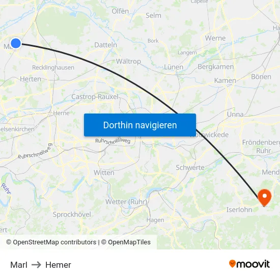 Marl to Hemer map