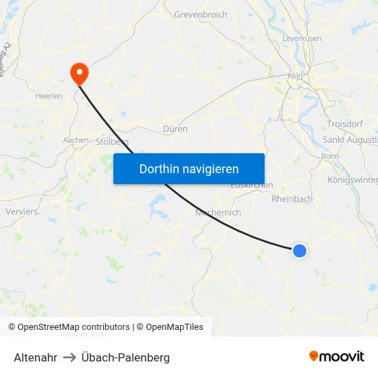 Altenahr to Übach-Palenberg map