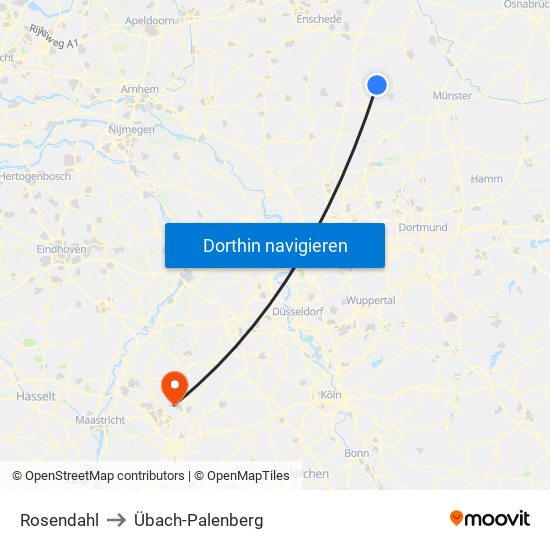 Rosendahl to Übach-Palenberg map