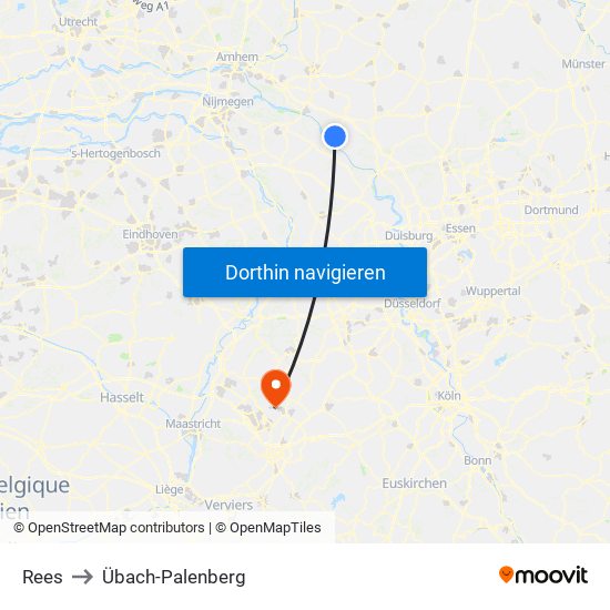 Rees to Übach-Palenberg map