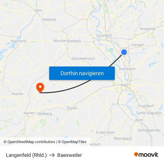 Langenfeld (Rhld.) to Baesweiler map