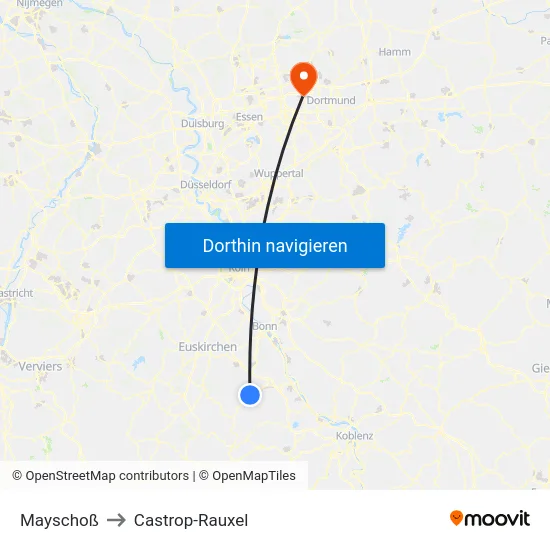 Mayschoß to Castrop-Rauxel map