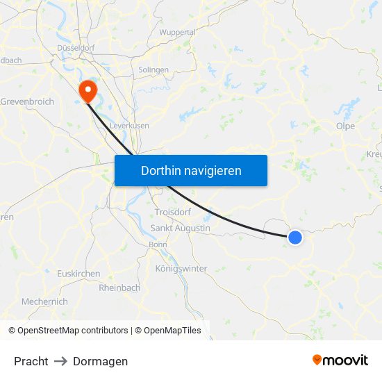 Pracht to Dormagen map