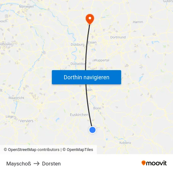 Mayschoß to Dorsten map