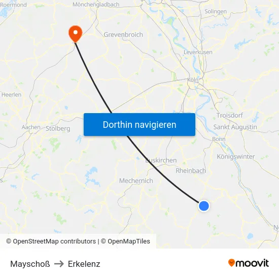 Mayschoß to Erkelenz map