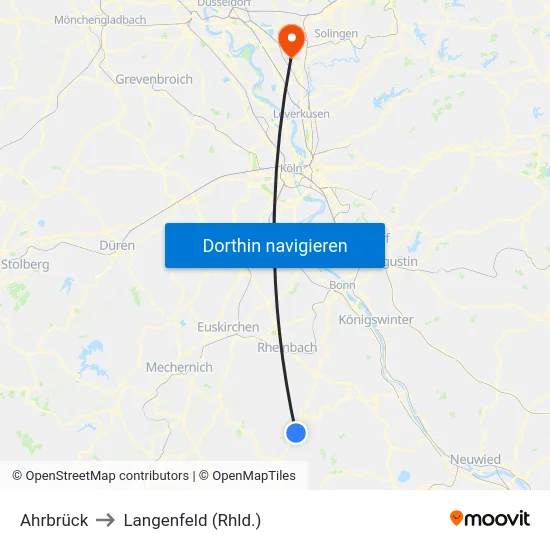 Ahrbrück to Langenfeld (Rhld.) map