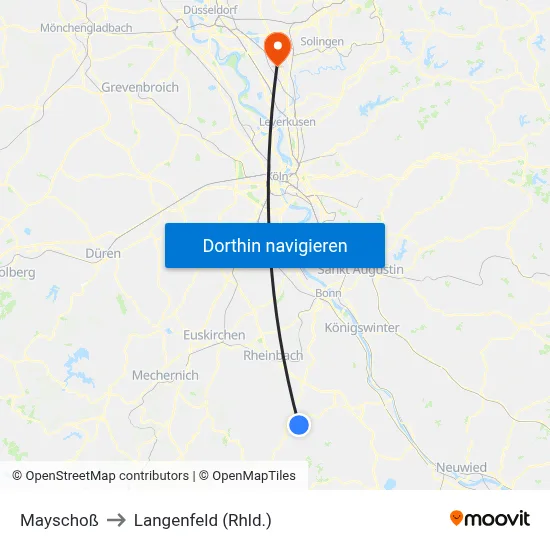 Mayschoß to Langenfeld (Rhld.) map