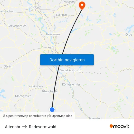Altenahr to Radevormwald map