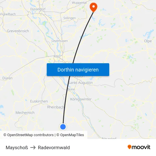 Mayschoß to Radevormwald map