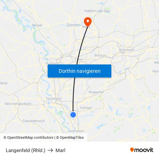 Langenfeld (Rhld.) to Marl map