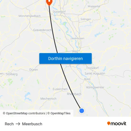 Rech to Meerbusch map