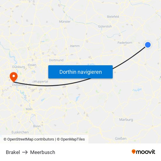 Brakel to Meerbusch map