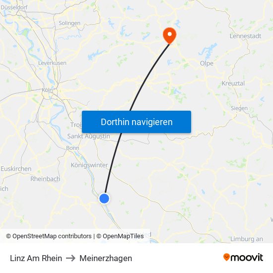 Linz Am Rhein to Meinerzhagen map