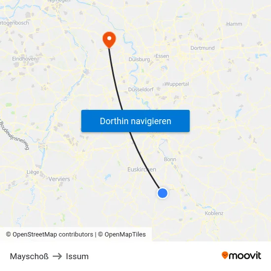 Mayschoß to Issum map