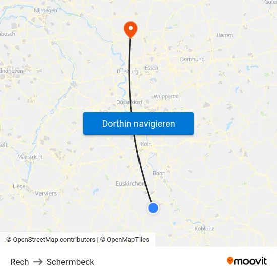 Rech to Schermbeck map