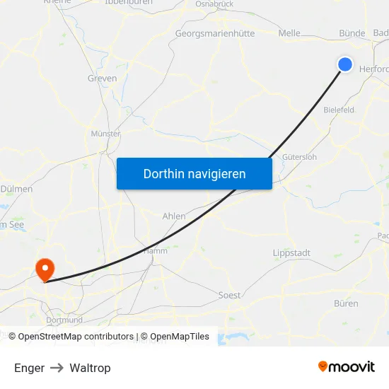 Enger to Waltrop map