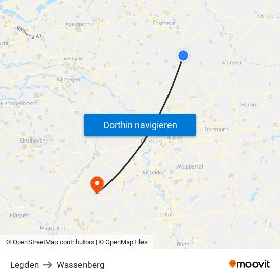 Legden to Wassenberg map