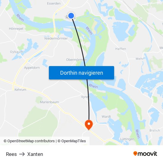 Rees to Xanten map