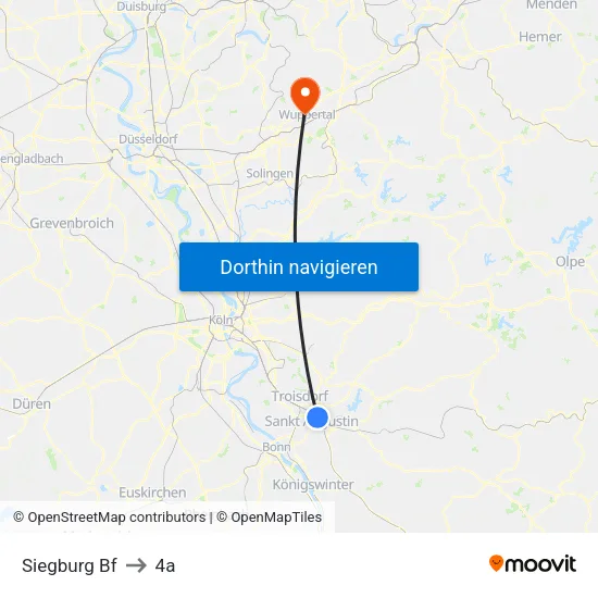 Siegburg Bf to 4a map