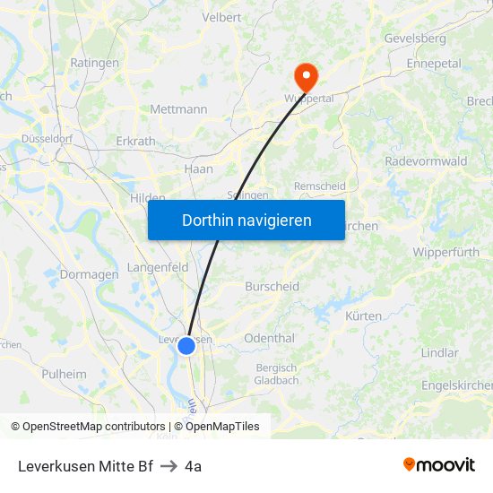 Leverkusen Mitte Bf to 4a map