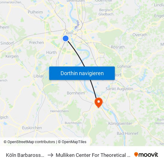 Köln Barbarossaplatz to Mulliken Center For Theoretical Chemistry map