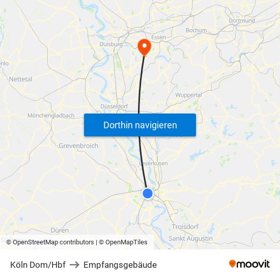 Köln Dom/Hbf to Empfangsgebäude map