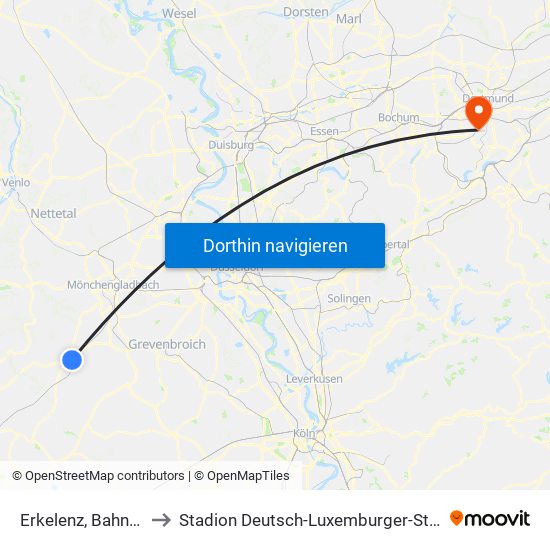 Erkelenz, Bahnhof to Stadion Deutsch-Luxemburger-Straße map