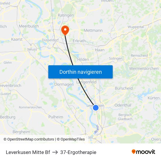 Leverkusen Mitte Bf to 37-Ergotherapie map