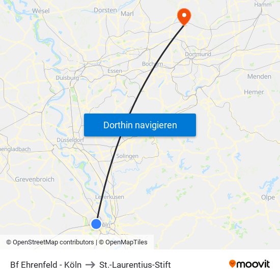 Bf Ehrenfeld - Köln to St.-Laurentius-Stift map